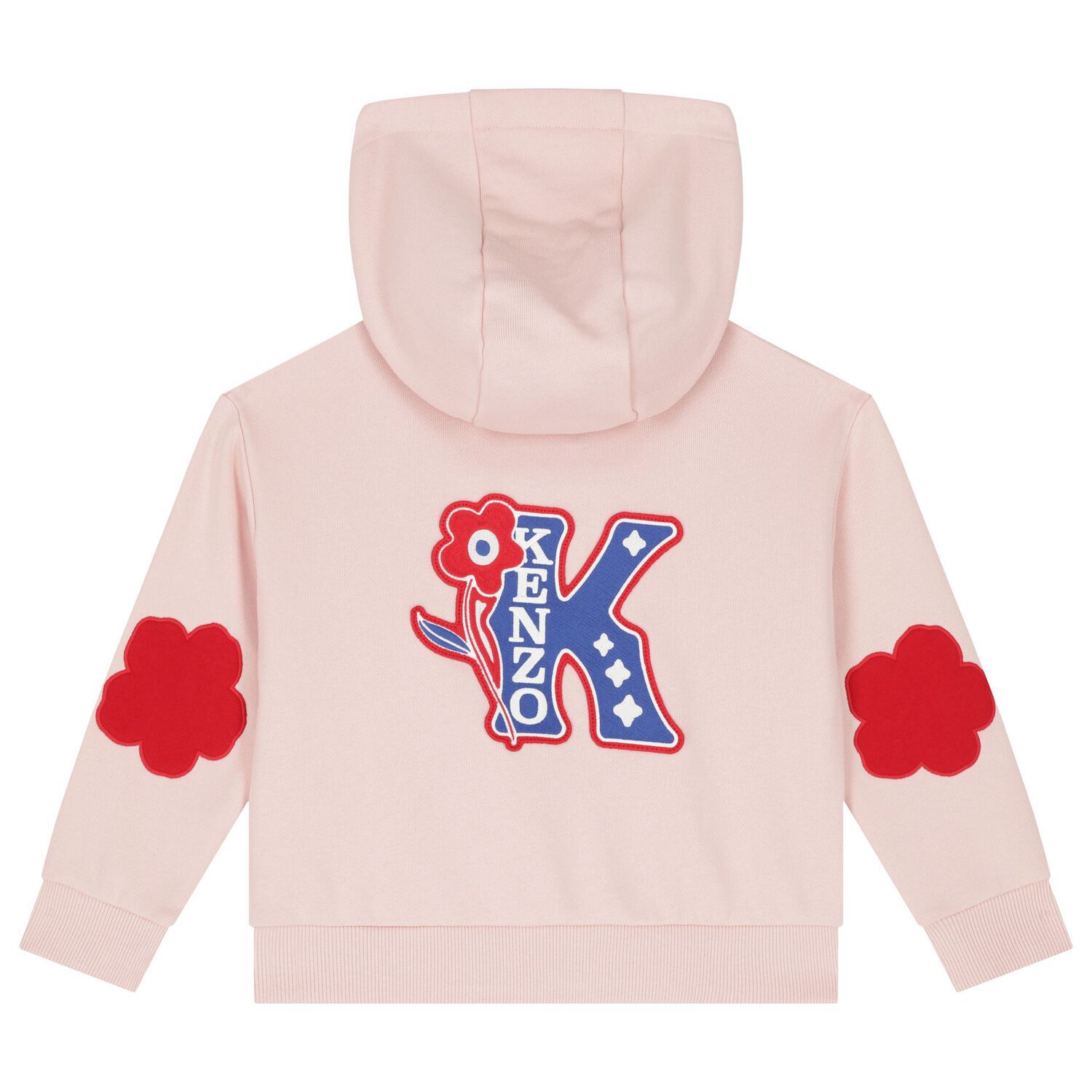 Girls Pink Logo Hooded Zip Up Top, 1, hi-res image number null