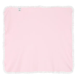 Baby Girls Pink Ruffle Receiving Blanket