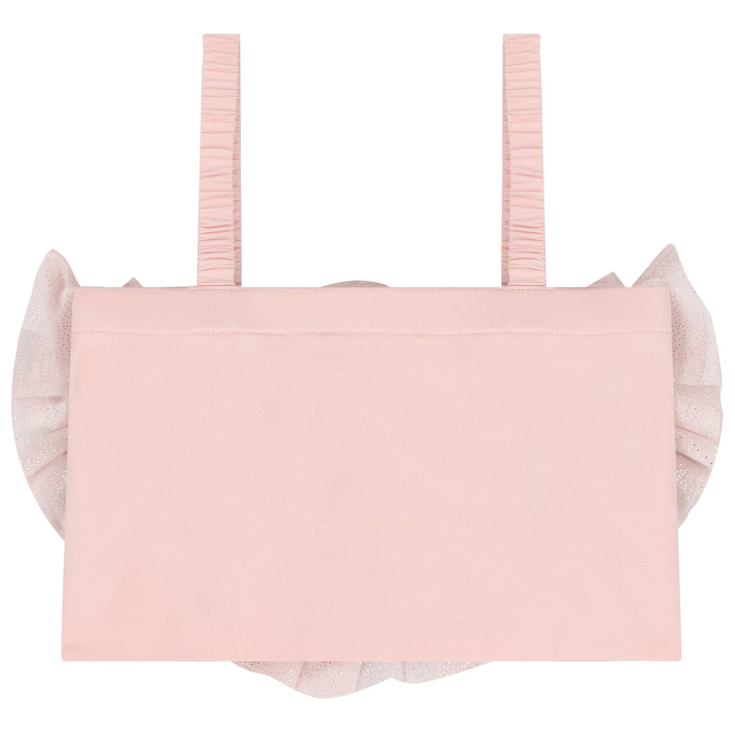 Girls Pink Glitter Tulle Top, 1, hi-res