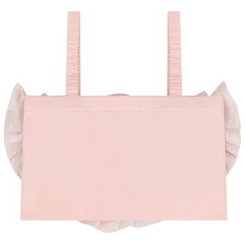 Girls Pink Glitter Tulle Top