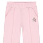 Younger Girls Pink Logo Joggers, 1, hi-res