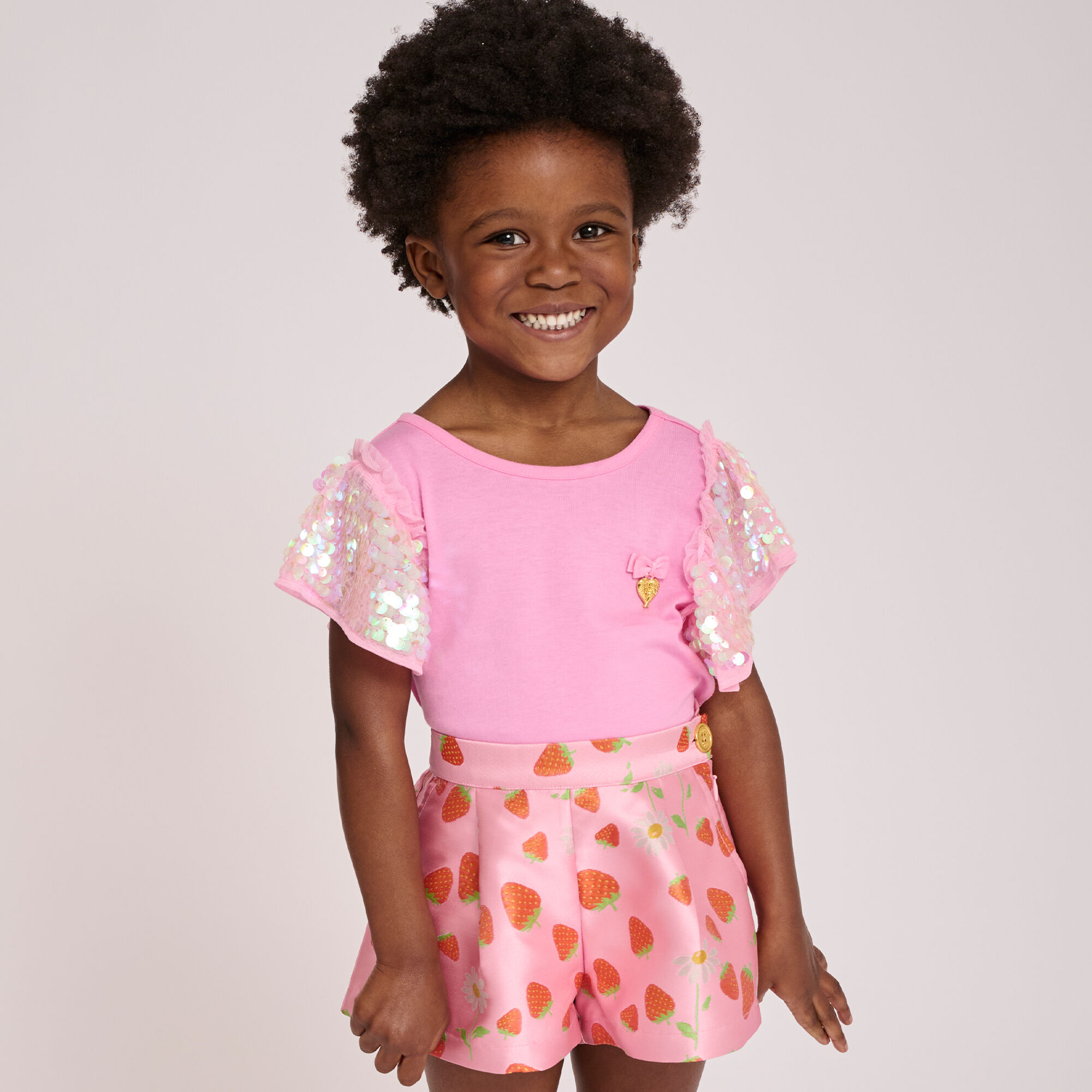 Angel s Face Girls Pink Sequin Top Junior Couture USA