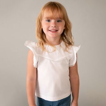 Girls White T-Shirt