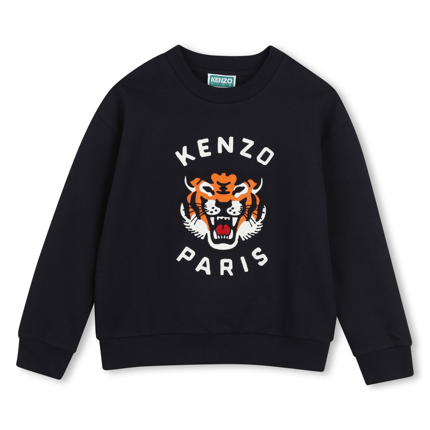 Navy Blue Tiger Logo Sweatshirt, 1, hi-res
