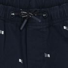 Boys Navy Blue Logo Flag Shorts, 1, hi-res