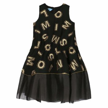 Girls Black & Gold Dress