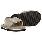 Boys Beige & Black Logo Sandals, 1, hi-res