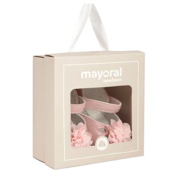 Baby Girls Pink Flower Pre Walker Shoes
