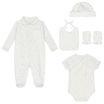 Baby Girls White Star & Crown 5 Piece Gift Set