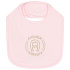 Baby Girls Pink Logo Bib, 3, hi-res