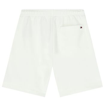 Boys White Logo Shorts