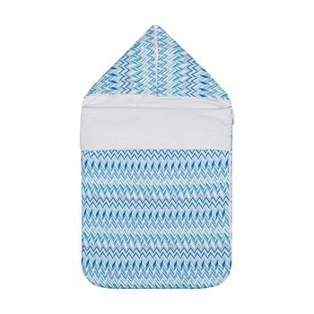 مدس اطفال رضع متعرج باللونين الازرق و الابيض 