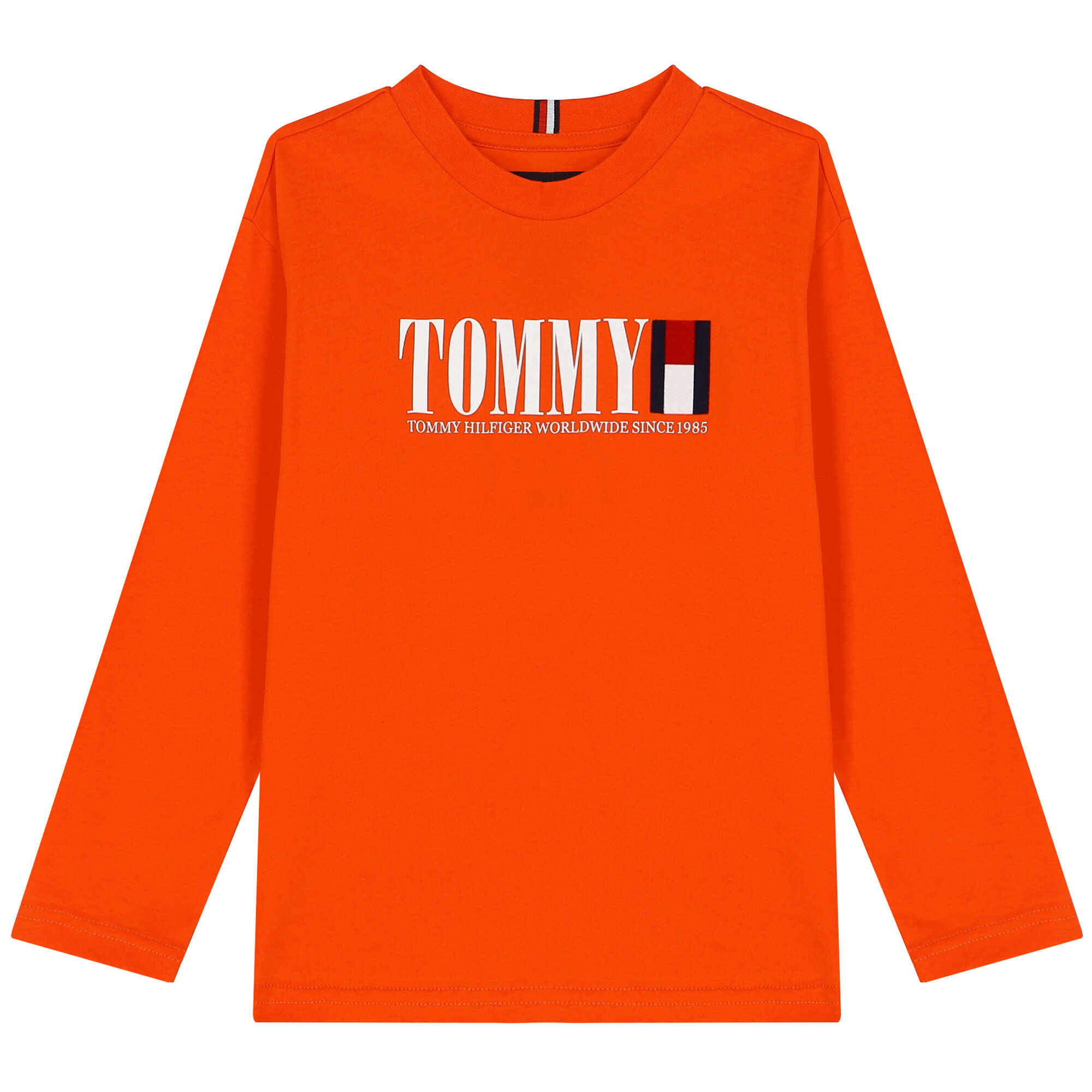 Orange tommy hilfiger best sale shirt