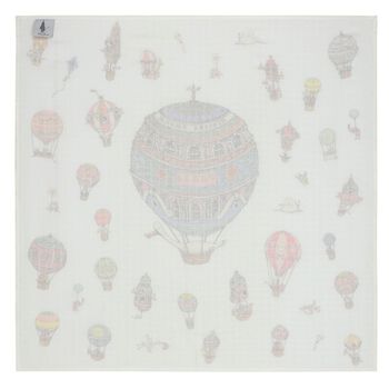 White Hot Air Balloons Swaddle Blanket