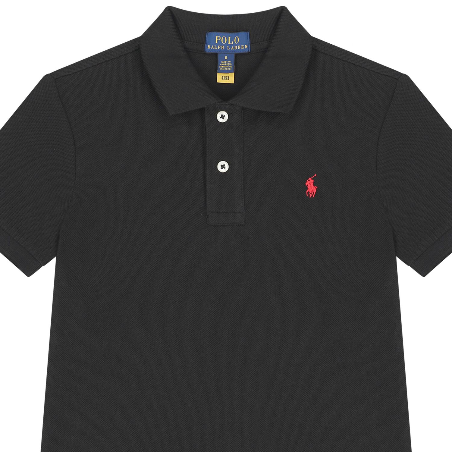 Boys Black Logo Polo Shirt , 1, hi-res image number null