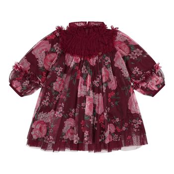 Baby Girls Red Floral Tulle Nadiya Dress