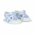 Blue & White Geo Map Pre Walker Shoes, 1, hi-res