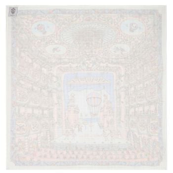 Ivory & Blue Ballet de Paris Baby Carr&eacute; Swaddle Blanket