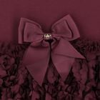 Girls Burgundy Red Tulle Roses Dress, 1, hi-res