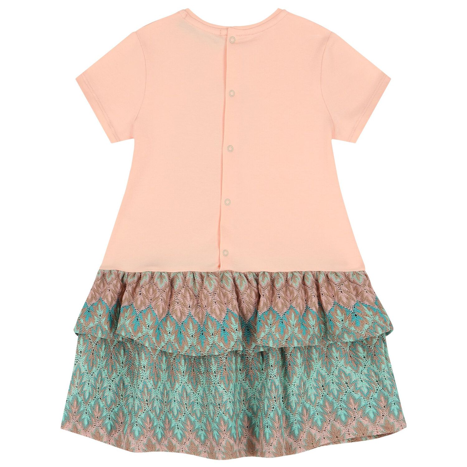 فستان بنات بالشعار باللون الزهري والأزرق الأكوا, 2, hi-res