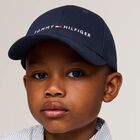 Navy Blue Logo Cap, 1, hi-res