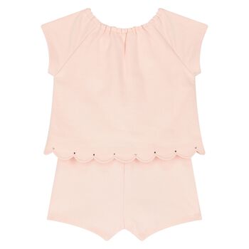 Baby Girls Pink Logo Romper