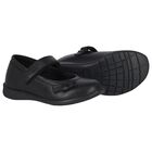 حذاء بنات جلد باللون الأسود, 1, hi-res