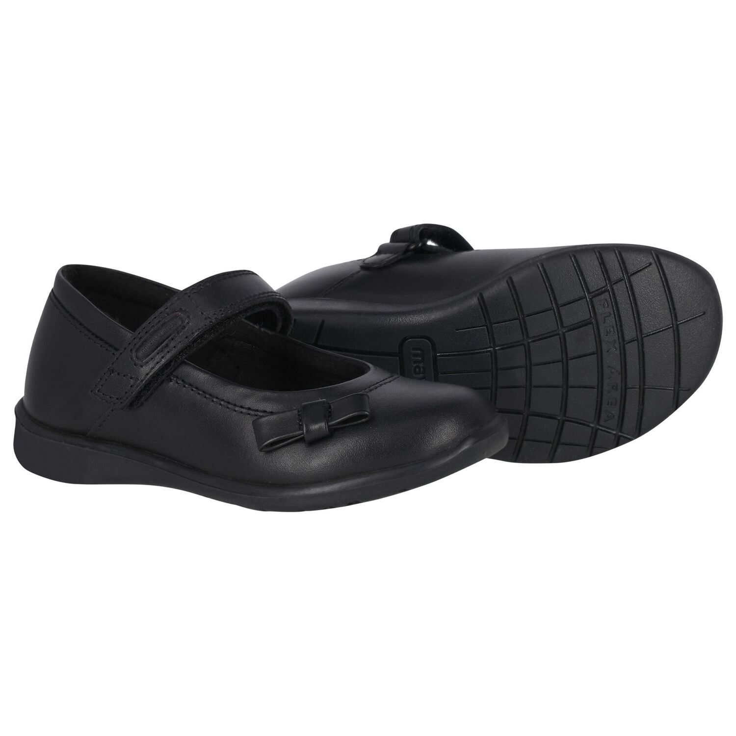 حذاء بنات جلد باللون الأسود, 1, hi-res image number null