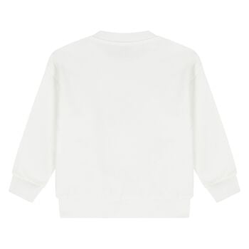 Younger White Teddy Bear Logo Sweatshirt