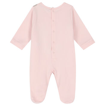 Baby Girls Pink Logo Bag Babygrow
