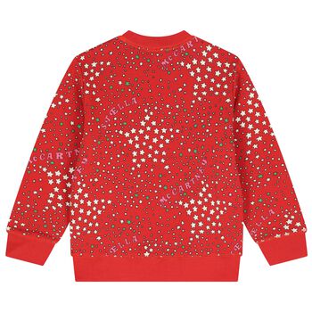 Girls Red Star Logo Sweatshirt