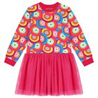 Girls Pink Tulle Dress, 1, hi-res