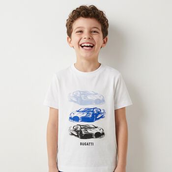 Younger Boys White Logo T-Shirt
