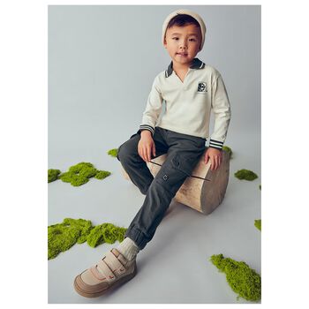 Boys Grey Cargo Trousers
