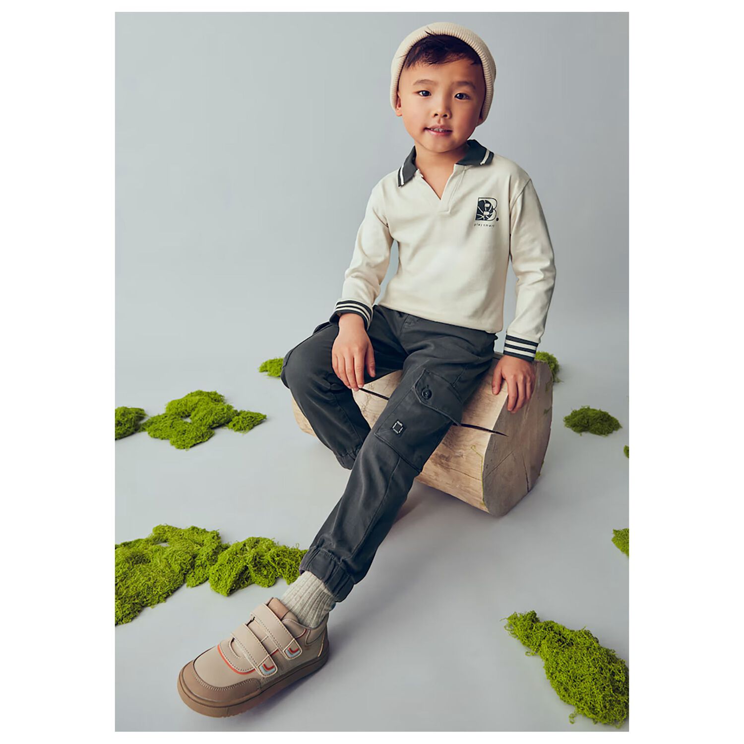 Boys Grey Cargo Trousers, 1, hi-res image number null
