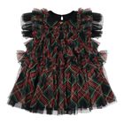 Baby Girls Green & Red Tartan Tulle Etta Dress, 1, hi-res