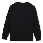 Boys Black Logo Sweatshirt, 1, hi-res