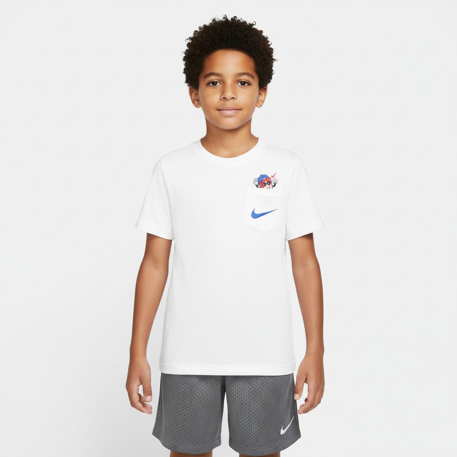 Boys Grey Logo Shorts, 1, hi-res image number null