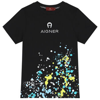 Boys Black Logo T-Shirt