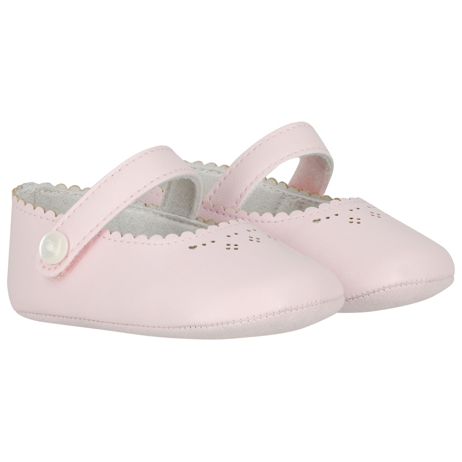 Baby Girls Pink Leather Pre Walker Shoes, 2, hi-res