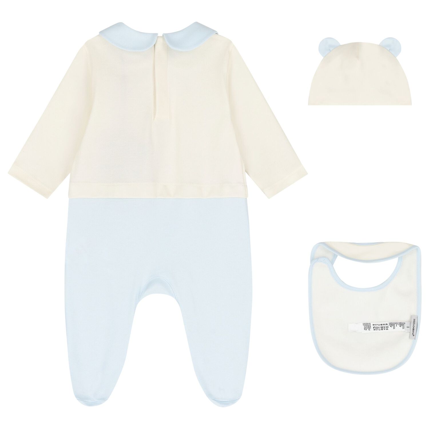 Baby Boys Ivory & Blue Leopard Babygrow Gift Set, 1, hi-res