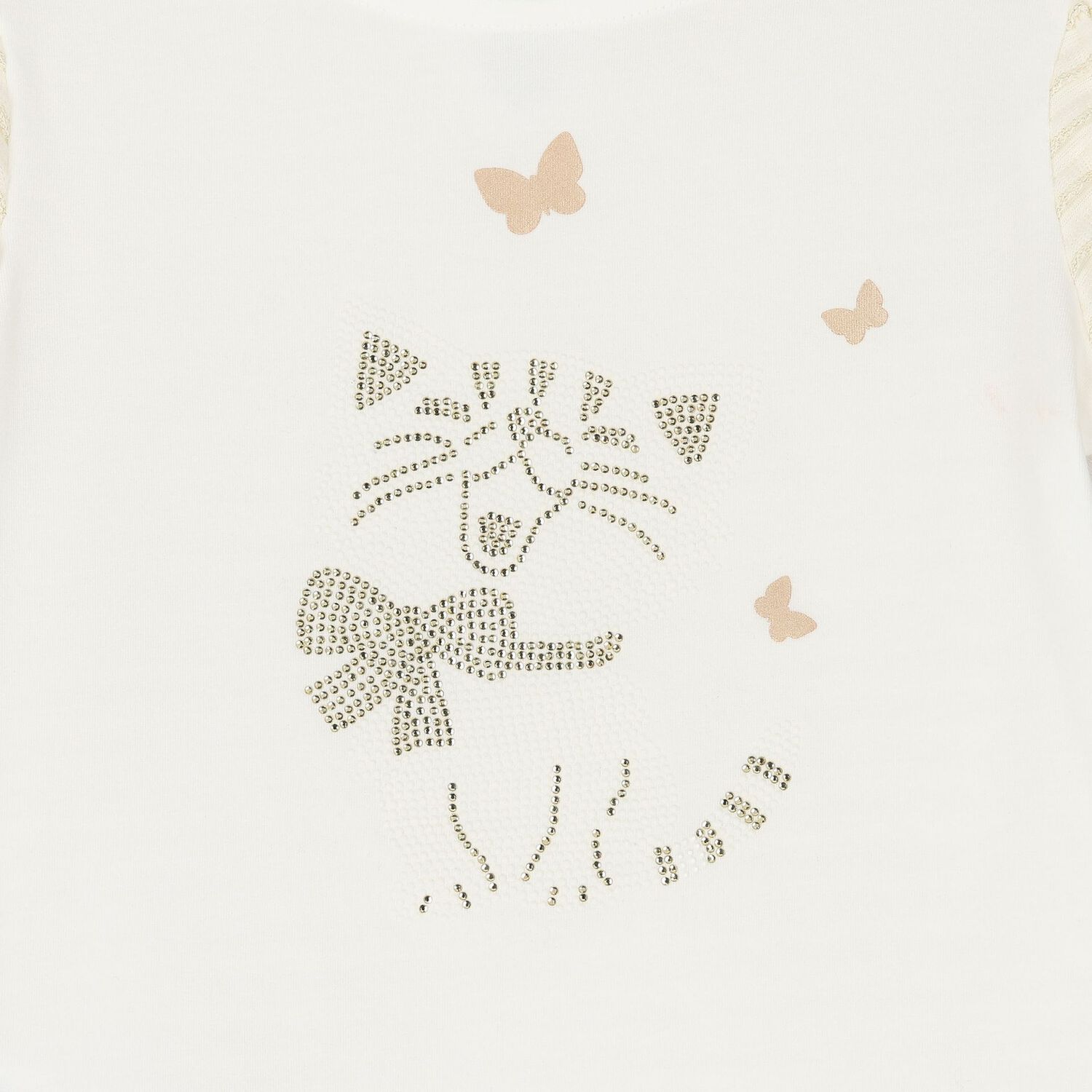 Girls Ivory & Gold Tulle Skirt Set, 1, hi-res image number null