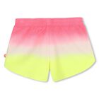 Girls Neon Pink & Neon Yellow Ombre Shorts, 1, hi-res