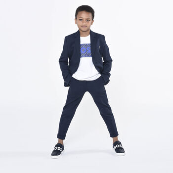 Boys White Logo T-Shirt