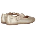 Girls Gold Floral Shoes, 1, hi-res