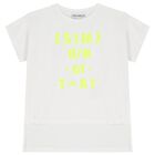 Girls White Logo Top, 1, hi-res