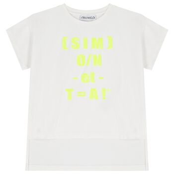 Girls White Logo Top