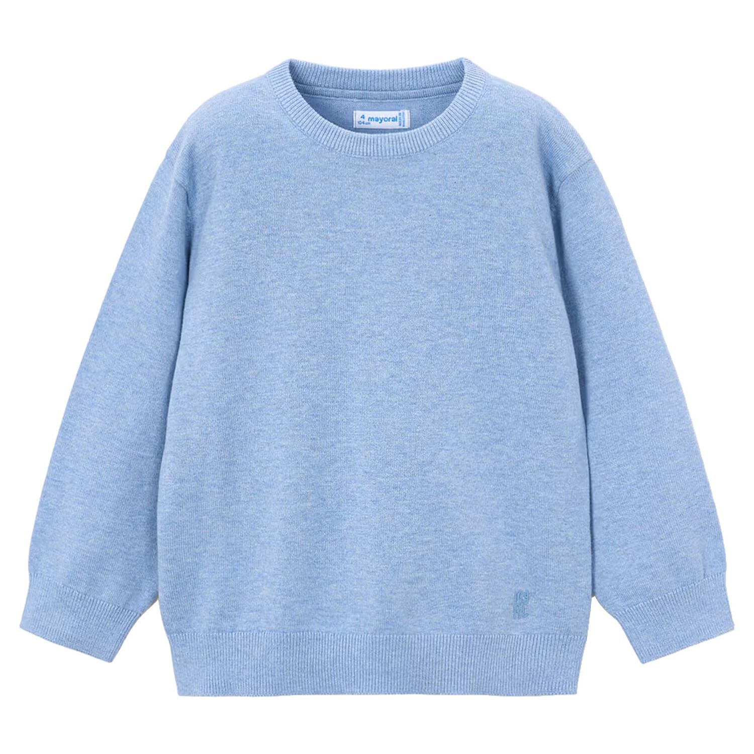 Boys Blue Knitted Jumper, 1, hi-res