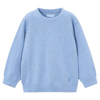 Boys Blue Knitted Jumper