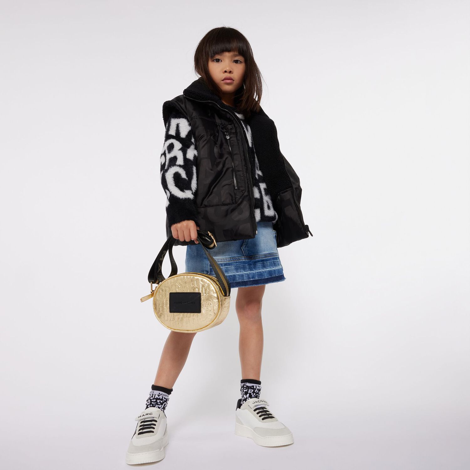 Girls Gold Logo Handbag, 1, hi-res image number null